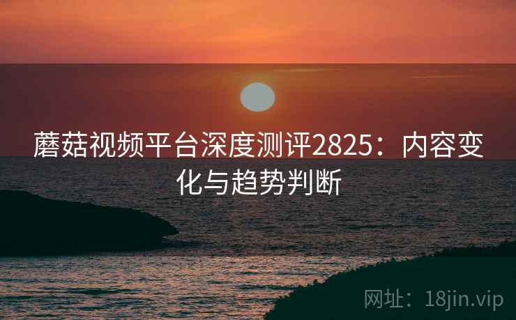 蘑菇视频平台深度测评2825：内容变化与趋势判断