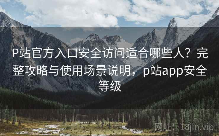 P站官方入口安全访问适合哪些人?完整攻略与使用场景说明,p站app安全等级 P站官方入口安全访问适合哪些人?完整攻略与使用场景说明,p站app安全等级