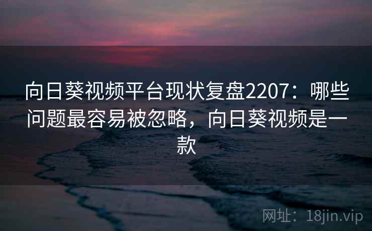 向日葵视频平台现状复盘2207：哪些问题最容易被忽略，向日葵视频是一款
